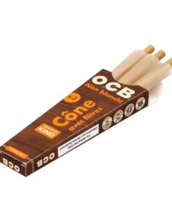 OCB UNBLEACHED CONE KING SIZE - 3PK