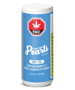 PEARLS BY GRON BLUE RAZZ 3:1 (S) CHEW - 6MG CBG:2MG THC x 5