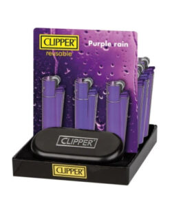 CLIPPER REFILLABLE METAL LIGHTER - PURPLE RAIN