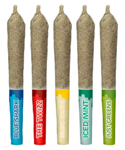 STICKY GREENS FIVE O DMD VARIETY PK (H) INF PRE-ROLL 0.5G X5
