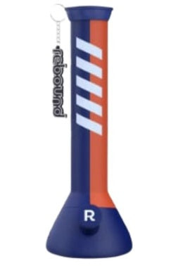 REBOUND 14" SILICONE BEAKER WATER PIPE - BLUE & ORANGE