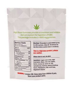 Alternative view of High Dose Fruit Gummy – Sour Strawberry 1600mg CBD
