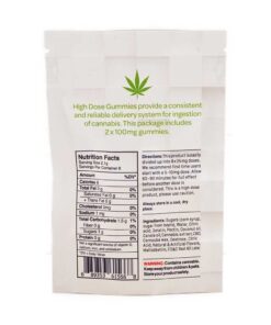 Alternative view of High Dose Fruit Gummy – Sour Strawberry 200mg CBD