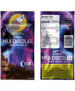 Higher Fire Extracts – Shatter Chocolate Bar – Milk Chocolate 1000mg THC (Indica)