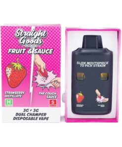 Straight Goods – Dual Chamber Vape – Strawberry + The Cough (3G + 3G)