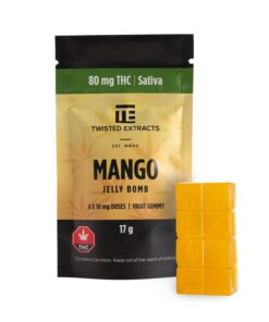 Twisted Extracts Mango Jelly Bombs 80mg THC Sativa