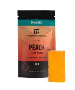 Twisted Extracts Peach Jelly Bombs 80mg CBD
