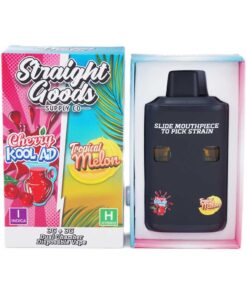 Straight Goods – Dual Chamber Vape – Cherry Kool Aid + Tropical Melon (3G + 3G)