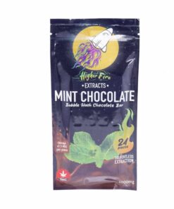 Higher Fire Extracts – Bubble Hash Chocolate Bar – Mint 1000mg THC