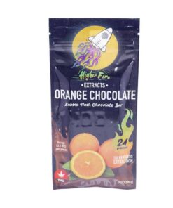 Higher Fire Extracts – Bubble Hash Chocolate Bar – Orange 2000mg THC