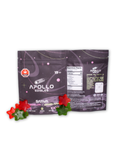 Alternative view of Apollo Edibles – Watermelon/Green Apple Shooting Stars 1000mg THC Sativa
