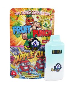 Sky High Extract – Dual Chamber Vape – Fruit Punch (Indica) + Apple Jax (Sativa) – (4 Grams + 4 Grams)