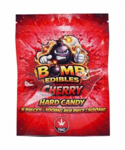 Bomb Edibles – 500mg THC Hard Candy – Cherry