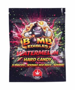 Bomb Edibles – 500mg THC Hard Candy – Watermelon