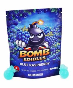 Bomb Edibles – 3000mg THC Gummies – Blue Raspberry