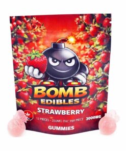 Bomb Edibles – 3000mg THC Gummies – Strawberry