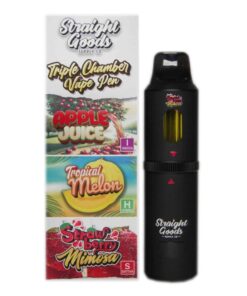Straight Goods – Triple Chamber Vape – Apple Juice + Tropical Melon + Strawberry Mimosa (3 Grams + 3 Grams + 3 Gram)
