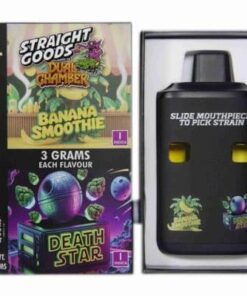 Straight Goods – Dual Chamber Vape – Banana Smoothie + Death Star (3 Grams + 3 Grams)