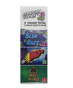 Alternative view of Straight Goods – Triple Chamber Vape – Blue Raz + Super Boof + Maui Wowie (3 Grams + 3 Grams + 3 Gram)