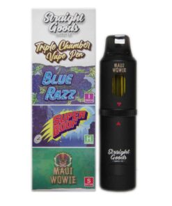 Straight Goods – Triple Chamber Vape – Blue Raz + Super Boof + Maui Wowie (3 Grams + 3 Grams + 3 Gram)