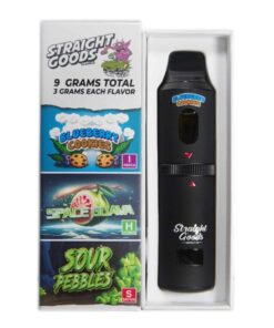 Straight Goods – Triple Chamber Vape – Blueberry Cookies + Space Guava + Sour Pebbles (3 Grams + 3 Grams + 3 Gram)