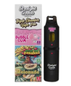 Straight Goods – Triple Chamber Vape – Bubble Gum + Apples and Banana + Melonade (3 Grams + 3 Grams + 3 Gram)