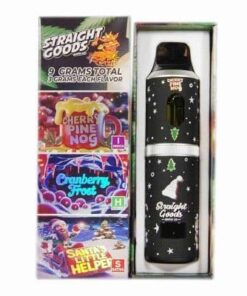 Straight Goods – Triple Chamber Vape – Christmas Series – Cherry Pine Nog + Cranberry Frost + Santa’s Little Helper (3 Grams + 3 Grams + 3 Gram)