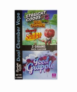 Alternative view of Straight Goods – Dual Chamber Vape –  Cherry Seinfeld + Iced Grapple (3 Grams + 3 Grams)