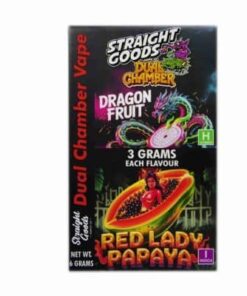 Alternative view of Straight Goods – Dual Chamber Vape – Dragon Fruit + Red Lady Papaya (3 Grams + 3 Grams)