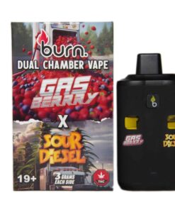Burn Extracts – Dual Chamber Disposable Vape – Gas Berry + Sour Diesel (3G +3G)