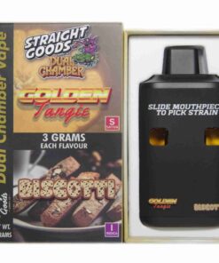 Straight Goods – Dual Chamber Vape – Golden Tangie + Biscotti (3 Grams + 3 Grams)