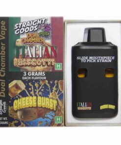 Straight Goods – Dual Chamber Vape – Italian Biscotti + Cheese Burst (3 Grams + 3 Grams)