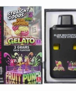 Straight Goods – Dual Chamber Vape – Lemon Cherry + Fruit punch (3 Grams + 3 Grams)