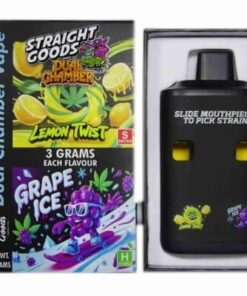 Straight Goods – Dual Chamber Vape – Lemon Twist + Grape Ice (3 Grams + 3 Grams)