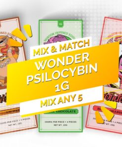 Wonder – Psilocybin Chocolate Bar 1g – Mix and Match 5
