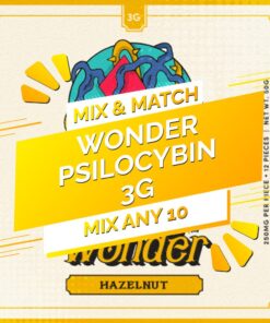 Wonder – Psilocybin Chocolate Bar 3g – Mix and Match 10