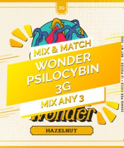 Wonder – Psilocybin Chocolate Bar 3g – Mix and Match 3