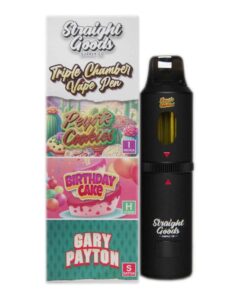 Straight Goods – Triple Chamber Vape – Peyote Cookies + Birthday Cake + Gary Payton (3 Grams + 3 Grams + 3 Gram)