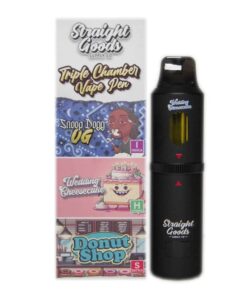 Straight Goods – Triple Chamber Vape – Snoop Dogg OG + Wedding Cheesecake + Donut Shop (3 Grams + 3 Grams + 3 Gram)