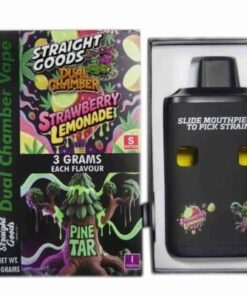 Straight Goods – Dual Chamber Vape – Strawberry Lemonade + Pine Tar (3 Grams + 3 Grams)