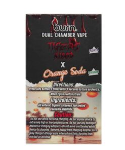 Alternative view of Burn Extracts – Dual Chamber Disposable Vape – Tiger Blood + Orange Soda (3G +3G)